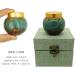 Handmade Ceramic Mini Urn for Human Ashes - Marine Blue Souvenir Urn for Home or Office Decoration - Buy Online on SooperMarket.com
