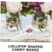 KALLORY 12pcs Fairy Stick Candy Box Christmas Sto Candy Containers for Wedding Party Candy Case Box 14X6X6CM Transparent - Buy Online on SooperMarket.com
