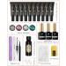 Phoenixy Poly Nail Gel Kit - 10 Colors Poly Extension Starter Set with Glossy & Matte Top Coat | Basic Manicure Tools | Gifts for Women - Buy Online on SooperMarket.com