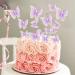 66 Pack Purple Gold Butterfly Cupcake Toppers for Wedding & Birthday Party Decor - Buy Online on SooperMarket.com