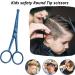 Kids Safety Hairdressing Scissors with Round Tips and Curved Blades - Professional Salon Barber Scissors for Baby Haircuts (Blue 4.5 inch) - Buy Online on SooperMarket.com