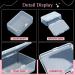 ISKYBOB 6 Pack Small Plastic Storage Containers - Clear Rectangle Organizer Case for Crafts & Bobby Pins (3.7x2.4in) - Buy Online on SooperMarket.com