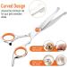 Dog Grooming Scissors 7.3" Pet Grooming Scissors with Safety Round Tip Stainless Steel Grooming Shears for Dog Cat 1 Piece-curved Scissors - Buy Online on SooperMarket.com