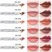 Ownest 12-Piece Lip Liner Pen Set - Matte Nude Lip Liner Pencil Kit for High Pigment and Sexy Lips - Buy Online on SooperMarket.com