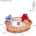 DIY Wicker Gift Hamper Kit - Oval Basket for Christmas, Weddings, Baby Showers - Natural - Buy Online on SooperMarket.com