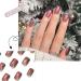 24PC Short Holographic Red Fake Nails Set with Glue - Elegant Touch Press On Nails for Women - Perfect for Party Daily Wear (JP1979) - Buy Online on SooperMarket.com