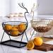 Kitchen Countertop Fruit Rack Fruit Basket Metal Deer Figurine Fruit Basket Fruit Bowl Metal Wire Vegetable Bowl Mesh Countertop Fruit Holder Bowl for Kitchen Counter Gold Black Fruit Trays (Color : - Buy Online on SooperMarket.com