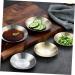 MAGICLULU Condiment Plate Cold Dish Bowl for Prep Dishes for Cooking Large Dinner Plates Tasting Dishes Sauce Serving Dishes Pinch Prep Bowls Sauce Plates Stainless Steel 304 Headset Camping 10X10X2CM Gold - Buy Online on SooperMarket.com