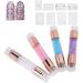 Silicone Nail Stamper Nail Art Stamper Nail Stamping Kit 4 Sets Manicure Art Stampers Silicone Stamp Pens Double Ended Nail Stamp With Nail Seal Plate for Home Nail Salon - Buy Online on SooperMarket.com