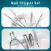 Professional 9-in-1 Manicure Set with Leather Case - Stainless Steel Nail Clippers Kit for Men - Black Grooming Kit with Fingernail & Toenail Clippers - 9 Piece Set - Buy Online on SooperMarket.com