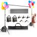 Backdrop Stand 8.5x10ft Adjustable Background Support System Kit Photo Backdrop Stand with 3 x Spring Clamps for Parties Photography Photo Video