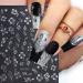 6 Sheets Hibiscus Flower Nail Stickers - Elegant Floral Nail Decals for Spring | Tropical Leaf & French Tip Designs - Buy Online on SooperMarket.com
