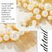 Handcess Bridal Wedding Hair Comb Gold Pearls Hairpiece Leaf Bridal Side Combs Wedding Hair Accessories for Women and Girls - Buy Online on SooperMarket.com