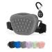 Gobeigo Silikon Hundeleckerli bag with dogs training clicker magnetic closure bag for treats puppy training or dog walks hip belt fanny pack (gray)