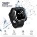  2 in 1 Goton for Waterproof Apple Watch Screen Protector 44mm Case SE Series 6 5 4 360 Protective PC Face Cover Built-in Tempered Glass Front & Back Bumper for iWatch 6 5 4 SE 2022 Accessories Black 44mm - Buy Online on SooperMarket.com