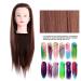 Hair Styling Head for Hairdressers - Thick Natural-Looking Training Head (Dark Brown) for Professional Use - Buy Online on SooperMarket.com