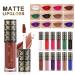 12Pcs Dark Liquid Lipstick Matte Sets  24-Hour Smudge Proof Long Lasting Matte Lipstick Lip Stain Lip Gloss Set-White/Red/Vampire/Green/Black/Chocolate/Purple/Nude/Blue - Buy Online on SooperMarket.com