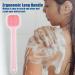 VOCOSTE Soft Silicone Bath Brush - Non-Slip Back Scrubber Shower with Long Handle in Pink for Men and Women - Buy Online on SooperMarket.com