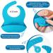 Baby Feeding Set - Silicone Bib, Suction Divided Bowl, Spoon, Fork - Toddler Utensils for Baby Led Weaning - Blue (6 Months) - Buy Online on SooperMarket.com