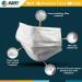 Buy SAM Self Adhesive Masks - 50 Individually Wrapped 3-Ply Face Coverings with Wet Wipe for Global Shipping - Buy Online on SooperMarket.com