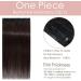 Remy Clip in Human Hair Extensions (#02 Dark Brown 14"-45 grams) One Piece Real Hair Extension Clip in 3/4 Full Head - Buy Online on SooperMarket.com