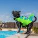 Durable Adjustable Dog Life Jacket | Ripstop Pet Safety Vest with Rescue Handle | Enhanced Buoyancy for Anxiety-Free Swimming | Small Medium Large Dogs | Green Dinosaur Design - Buy Online on SooperMarket.com