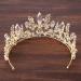 Bmirth Baroque Crown and Tiara - Gold Crystal Pearl Wedding Queen Crown for Women and Girls - Buy Online on SooperMarket.com