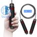 Bluchar Adjustable Speed Jump Rope - Foam Handles for Comfort | Ideal for Fitness & Endurance - Perfect for Kids & Adults - Red - Buy Online on SooperMarket.com