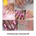 BURANO Poly Extension Gel Nail Kit 6 Colors Builder Set for Beginner & Professional | DIY Poly Nail Gel Kits Starter Kit Nail Art Gift - Pink Glitter (04) - Buy Online on SooperMarket.com