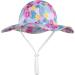 LANGZHEN Tropical Flowers Sun Hat for Toddler Girls | Adjustable Wide Brim Beach Play Hat with Chin Strap | Ages 2-4 Years - Buy Online on SooperMarket.com