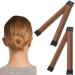 2Pcs Hair Bun Maker Bun Makers for Hair Hair Donut Maker French Twist Bun Shaper Hairstyles Accessories for Women Girls Ballet Dancer Lightweight & Portable Red Brown