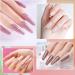 Wakaniya Poly Gel Nail Kit - 8 Colors for Fast Nail Extensions & Design | Starter-Friendly | Clear White Nude Pink 120ml - Buy Online on SooperMarket.com
