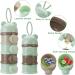 Heyu-Lotus Portable Baby Milk Powder Dispenser - 4 Layers Twist-Lock Formula Storage Container - 270ml per Layer - Silicone Handle - Green - Buy Online on SooperMarket.com