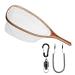 SF Fly Fishing Landing Net Soft Rubber Mesh Trout Net Catch and Release Net Black Magnet/Small Holes Net Square Head
