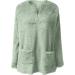 AMhomely Women's Plus Size Soft Teddy Fleece Hoodie with Pocket - Green S - Buy Online on SooperMarket.com