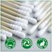 Nuduko Bamboo Cotton Swabs 500 Count | 100% Compostable & Organic | Eco-Friendly Biodegradable Wooden Cotton Buds | Plastic-Free Spiral/Round Head | 500 Pack - Buy Online on SooperMarket.com