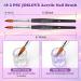 JOSLOVE Kolinsky Acrylic Nail Brush 2PCS Set - Size 8 | Pure Sable Hair, Wooden Handle for Acrylic Powder Application - Buy Online on SooperMarket.com