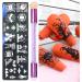 healthGUO Nail Art Stamping Plate Stamper Sponge Pen Halloween Pumpkin Bats Image Nail Polish Template Stamp Stencil Tools Kit 5 - Buy Online on SooperMarket.com