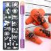 healthGUO Nail Art Stamping Plate Stamper Sponge Pen Halloween Pumpkin Bats Image Nail Polish Template Stamp Stencil Tools Kit 6