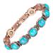 EnerCoppeX Copper Magnetic Bracelet for Women - Turquoise Jewelry with 3500 Gauss Magnet (COB-0173)