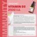 Certified Organic Vitamin D3 (490 Drops/Servings) - Extra Strength - 2500 IU Per Drop - Immune System Support - GMO Free - Gluten Free - Made in Canada - 13.5ml (Pack of 2) 13.5 ml (Pack of 2) - Buy Online on SooperMarket.com