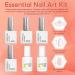 Dipping Powder Nail Kit Starter with Nail Drill - 6 Color Set with Glitter and Essential Liquid, Manicure Tools Gift for Women - Buy Online on SooperMarket.com
