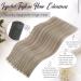 LAAVOO TAPE Extensions | Real Hair Virgin Blonde & Ash Blonde Highlights | Seamless 55cm | Premium Quality 5PCs #P18/613 - Buy Online on SooperMarket.com