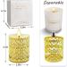Fragrance Candle Gift Set for Women - 6 Large Soy Wax Candles 200 Hours Burn Time Perfect Valentine's Day Gift in Elegant White Glass - Buy Online on SooperMarket.com