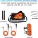 Loqatidis 3-in-1 Dog Leash | 50/100ft Portable Trolley System for Training & Outdoor Adventures | Reflective Rope for Camping & Parks | Perfect for 2 Dogs - Orange - Buy Online on SooperMarket.com