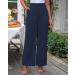 Vetinee High Waisted Wide Leg Dress Pants for Women XL Navy Blue - Business Office Trousers with Pockets - Buy Online on SooperMarket.com