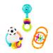 Sassy My First Rattles Newborn Gift Set with 3 Soft and Flexible Rattles, Ages 0+ Months Multi
