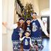 IFFEI Christmas Pyjamas Matching Family Pajamas Set - Xmas Letter Print Tops & Plaid Pants Sleepwear for Women Men Kids - 6-7 Years Blue/Letter - Buy Online on SooperMarket.com