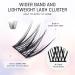 LANKIZ Cluster Lashes D Curl Russian Volume - 60 pcs DIY Eyelashes Extension Wisps - Featherlight Synthetic Reusable False Eyelashes - Soft Faux Mink Lash Clusters - Buy Online on SooperMarket.com
