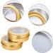0.5-Ounce Aluminum Tin Jar 15ml Refillable Container with Clear Screw Lid - 12 Pcs Gold Color for Lip Balm, Cream & Cosmetics - Buy Online on SooperMarket.com